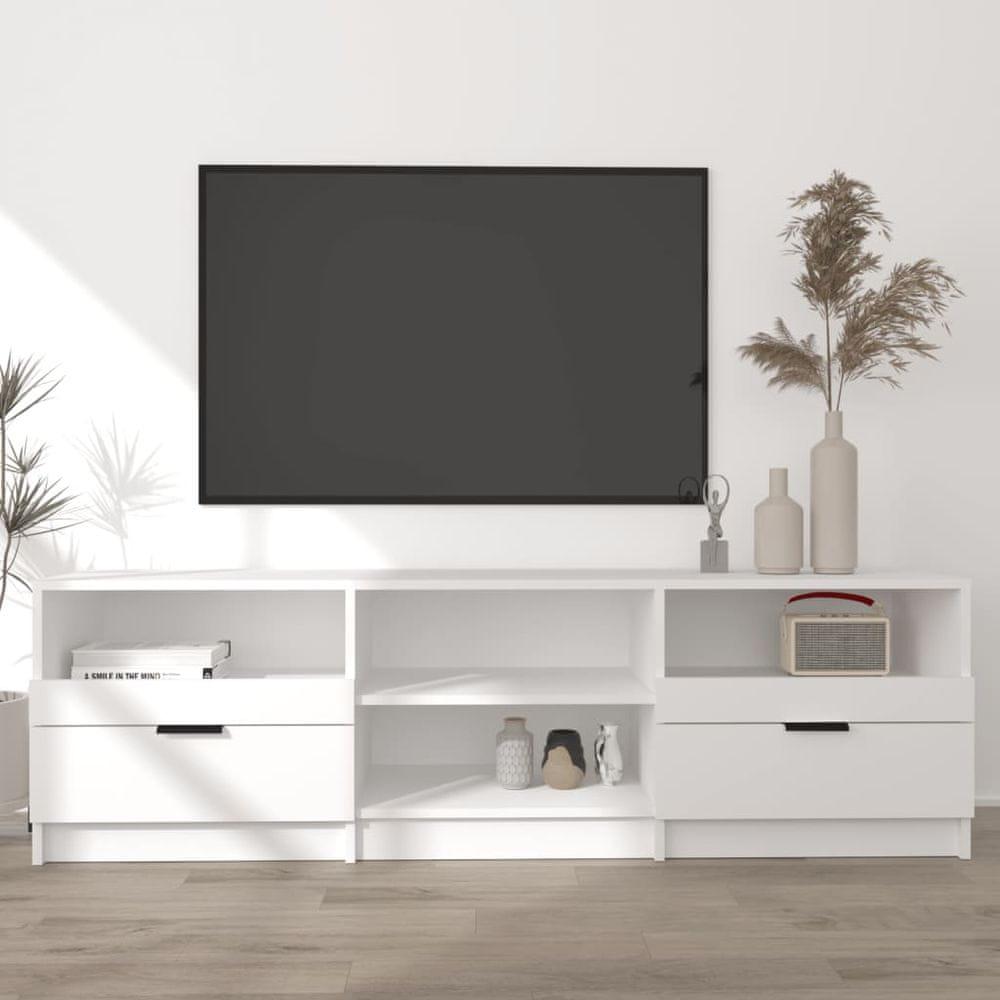 Vidaxl TV skrinka, biela, 150x33,5x45 cm, materiál na báze dreva